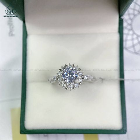 R671 6mm Nhẫn hoa vành 1 đá