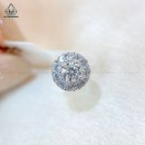  EX055 3.6mm Bông tai viền tấm tròn 