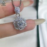  PX125 6mm Mặt dây chuyền lục giác đá 