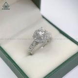  RX319 5.4mm Nhẫn nữ phối tấm baguette + tròn 