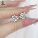  EX089 5mm Bông tai hoa cánh kép 