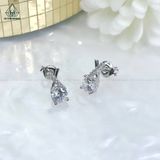  E931 5mm chuôi đẩy Bông tai phối chữ X 