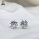  EX089 5mm Bông tai hoa cánh kép 