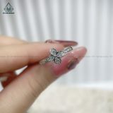  RX269 Nhẫn hoa bốn cánh đá CZ 