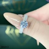  RX213 FULL MOIS 7mm Nhẫn 4 chấu viền tấm đôi 