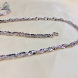  NCX038 3mm Dây chuyền vuông xoắn móc máy 