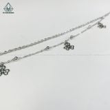  B814 Lắc tay đôi hoa 3 lá 