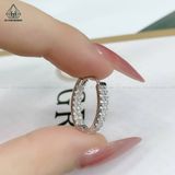  E951 Bông tai khoen oval 2 hàng tấm 