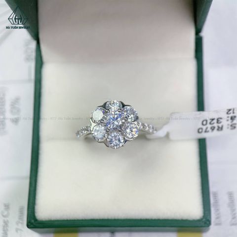 R670 5mm Nhẫn hoa mai viền đá