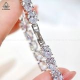  BGX205 Lắc tay full đá CZ oval 