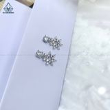  E932 5mm chuôi đẩy Bông tai phối bông tuyết 
