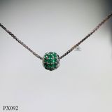 PX092 8mm Mặt dây tròn đá màu 