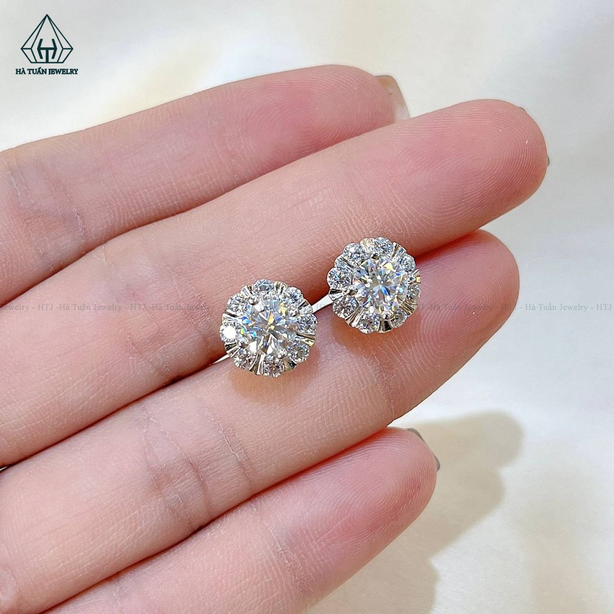  EX318 6mm Bông tai tròn 8 cánh 