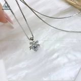  P368 Mặt dây nơ đính viên đá cz 