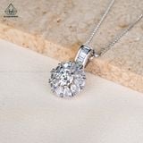  PX069 6mm Mặt dây hoa phối đá 