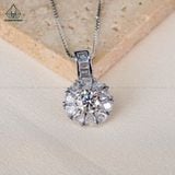  PX069 6mm Mặt dây hoa phối đá 