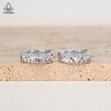  E987 Bông tai khoen đá 