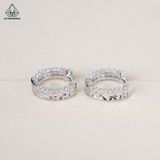  E987 Bông tai khoen đá 