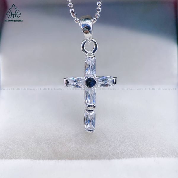  P286 Mặt dây chuyền đá baguette 