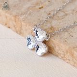  N557 Dây mặt liền 3 trái tim móc vảy cá 