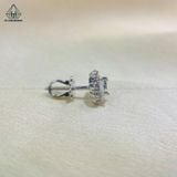  EX128 5mm Bông tai viền tấm hoa 10 cánh 