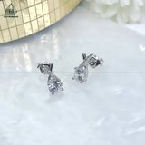  E931 5mm chuôi đẩy Bông tai phối chữ X 