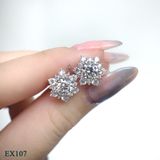  EX107 5.4mm Bông tai hoa hai viền tấm sole 