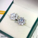  EX105 6.3mm Bông tai hoa 8 cánh nhọn 