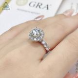  RX386 7mm Nhẫn nữ halo 