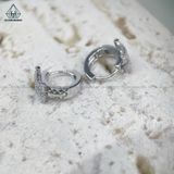  EX175 Bông tai khoen chữ H 