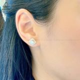  EX298 5.4mm Bông tai vuông tròn 