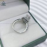  RX326 7mm Nhẫn nữ đài hoa 2 hàng tấm 