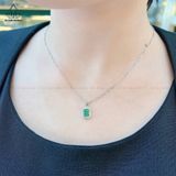  N568 Dây mặt liền đá xanh lá 