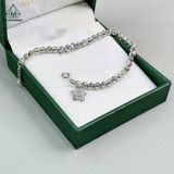  B829 Lắc tay bi 4mm charm hoa 