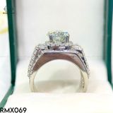  RMX069 9mm Nhẫn nam viền baguette 