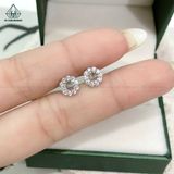  E885 Bông tai hoa tròn 