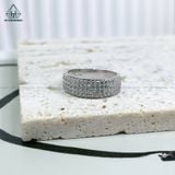  RX268 Nhẫn đính đá CZ 4 hàng 