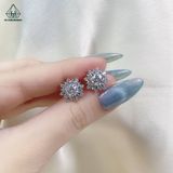  EX089 5mm Bông tai hoa cánh kép 