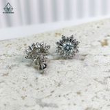  EX174 5mm Bông tai hoa cánh kép 