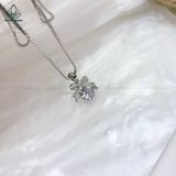  P368 Mặt dây nơ đính viên đá cz 