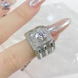  RMX142 FULL MOIS 8mm Nhẫn nam viền baguette 