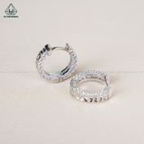  E987 Bông tai khoen đá 