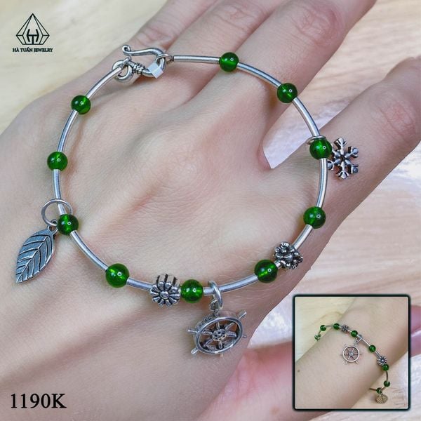  SC052 VÒNG ĐÁ DIOPSIDE PHỐI CHARM 