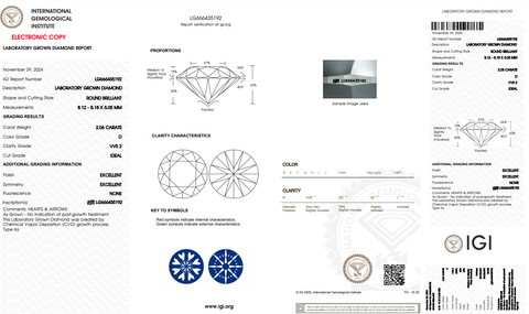 LDI81 Kim cương nuôi cấy 8.1mm-IGI LG666435192