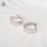  E987 Bông tai khoen đá 