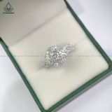  RX319 5.4mm Nhẫn nữ phối tấm baguette + tròn 