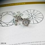  EX118 5mm bông tai viền vuông 