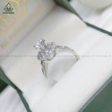 RX330 6.3mm Nhẫn nữ phối tấm baguette 