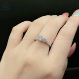  RX388 FULL MOIS 5mm Nhẫn nữ 3 viên chủ 