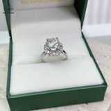  RX164 8mm Nhẫn nữ đai trơn viền tấm hoa 